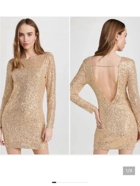 Wayf | Dresses | Wayf Gold
Backless Sequin Dress